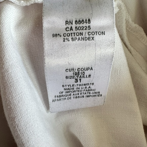 VTG Allen B Women's Sz 31 White Flare Pants Y2K‎ Minimalist Resort Boho Chic - Picture 11 of 12